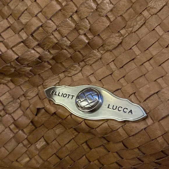 Elliot Lucca woven leather weave hobo bag brown tan - Picture 2 of 11